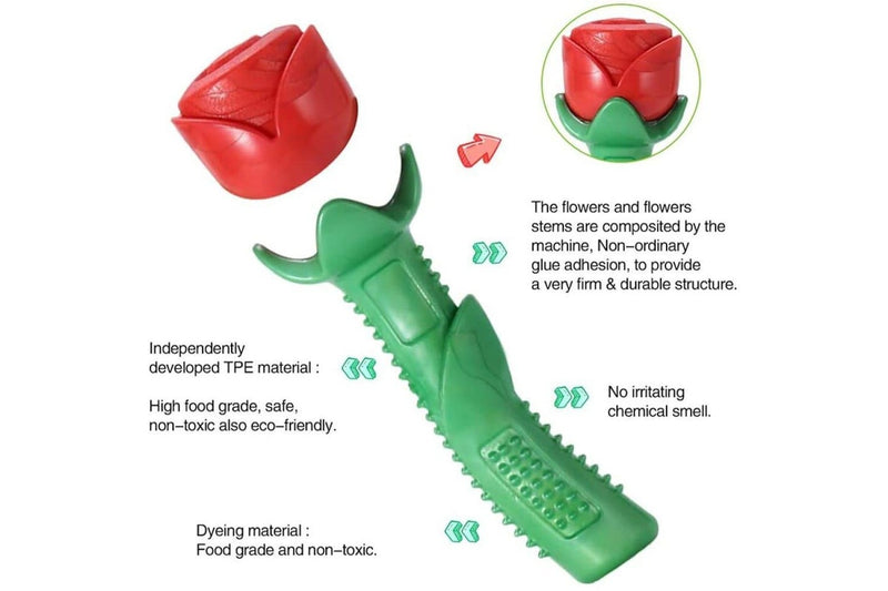 Attractive Durable Floatable Cleaning Teeth Rose Shaped Dog Chew Toy For Small Medium Large Dog