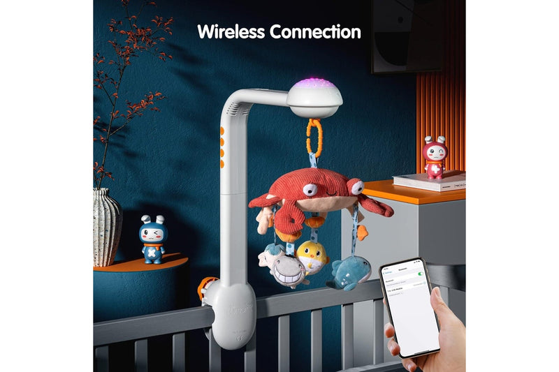 Baby Crib Mobile Set with Musical Light and Soft Animal Toys for Infant and Toddler Gifts