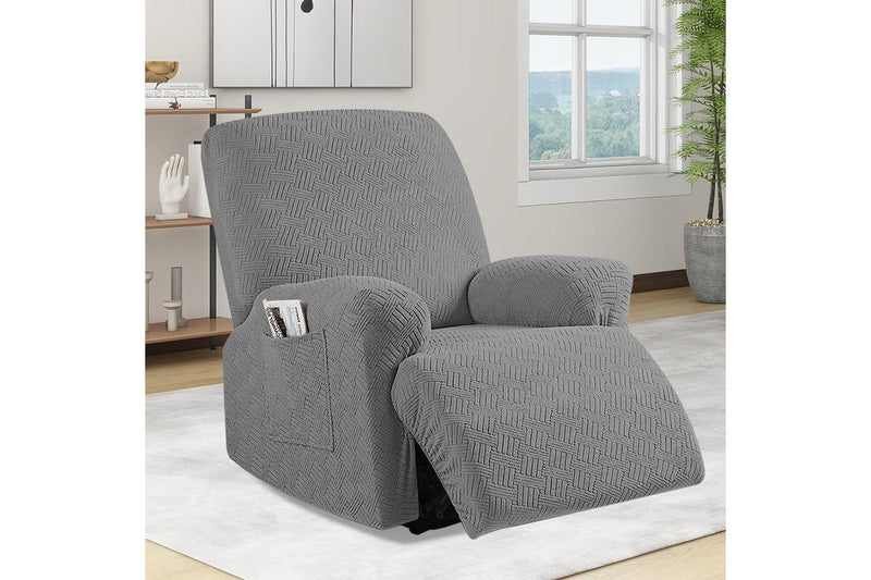 COMFEYA 1 Seater Recliner Cover for Lounge Chair - Gray