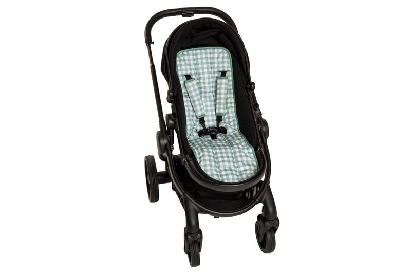 All4Ella: Pram Liner - Gingham Sage