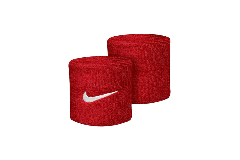 Nike Swoosh Wristband (Pack of 2) (Scarlet/White) (One Size)