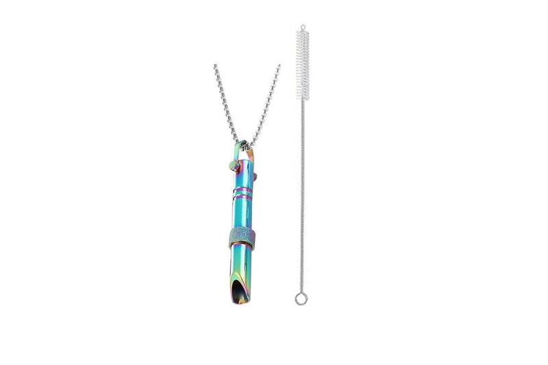 Mindful Breathing Necklace Calming Necklace Meditation Necklace with Cleaning Brush Multicolor