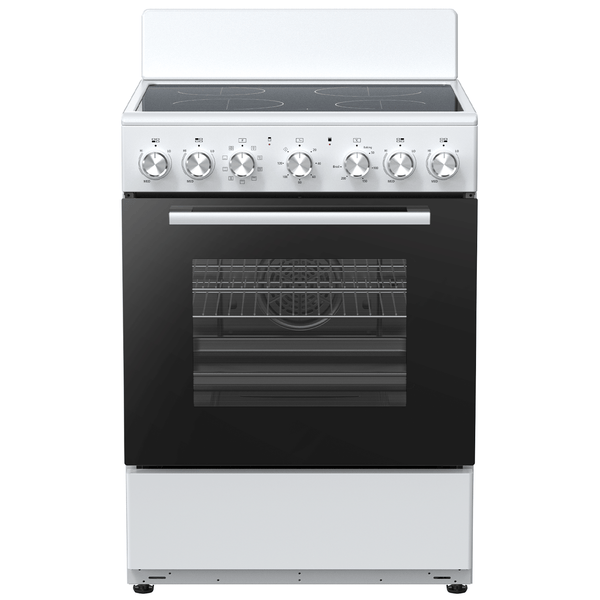 Freestanding Oven with Ceramic Cooktop 60cm - White