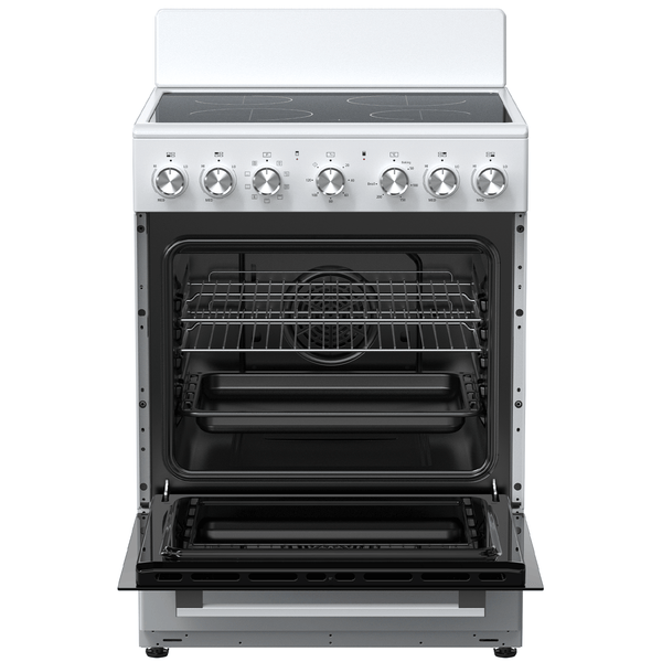 Freestanding Oven with Ceramic Cooktop 60cm - White