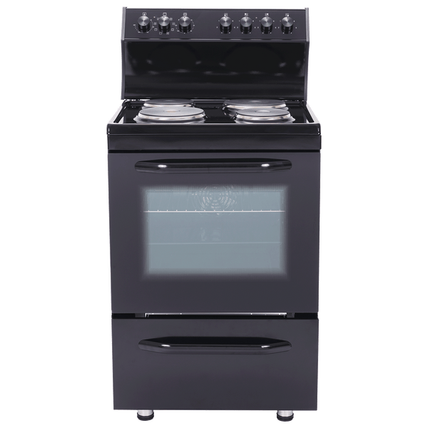 Vogue Freestanding Oven 60cm with Hotplates - Top Control - Black