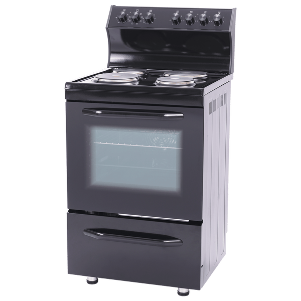 Vogue Freestanding Oven 60cm with Hotplates - Top Control - Black
