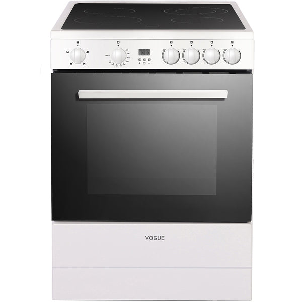 Vogue Freestanding Oven 60cm with Ceramic Cooktop - White