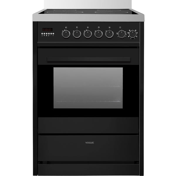Vogue Freestanding Oven 60cm with Ceramic Cooktop - Black