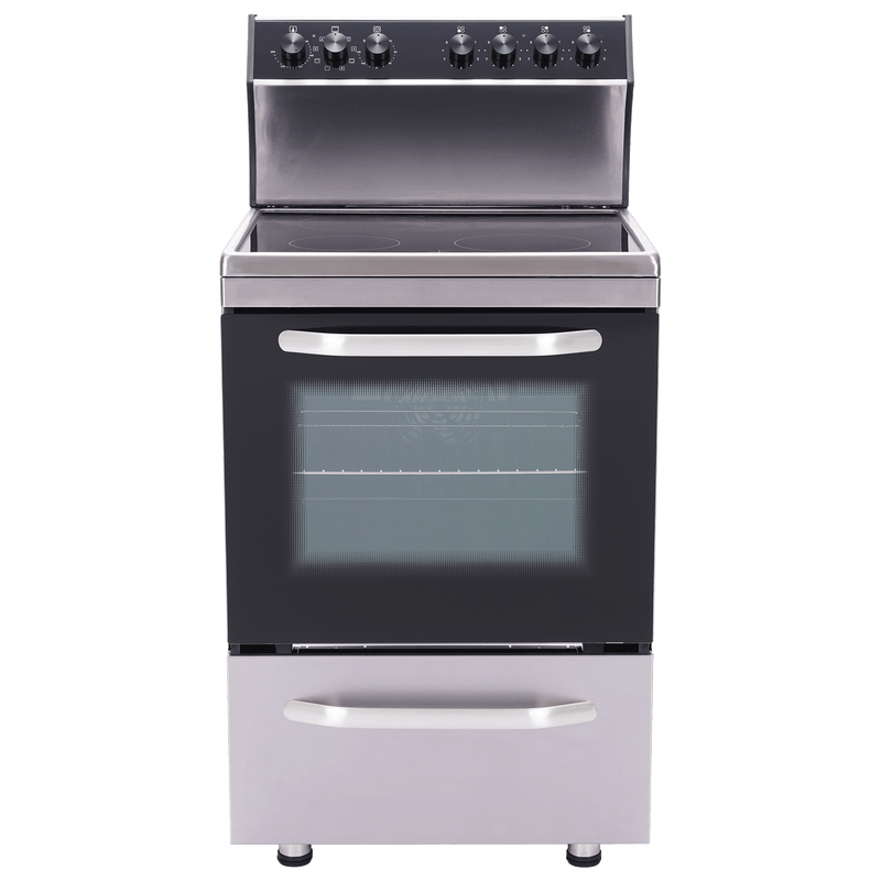 Vogue Freestanding Oven 60cm with Ceramic Cooktop - Top Control - SS