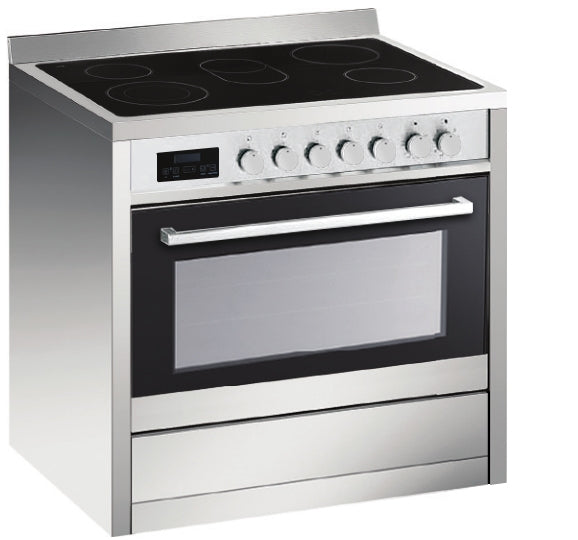 Vogue Freestanding Oven 90cm with Ceramic Cooktop - SS