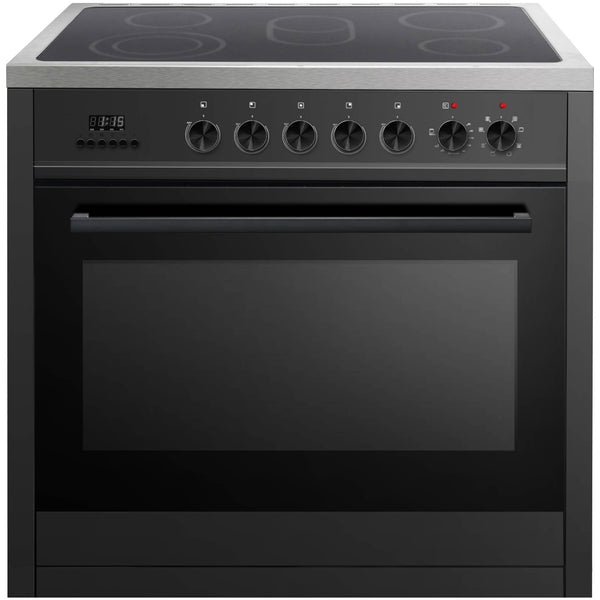 Vogue Freestanding Oven 90cm with Ceramic Cooktop - Black