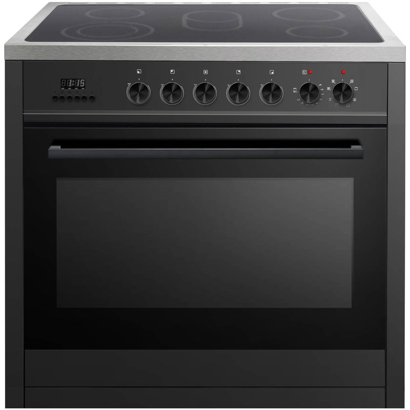 Vogue Freestanding Oven 90cm with Ceramic Cooktop - Black