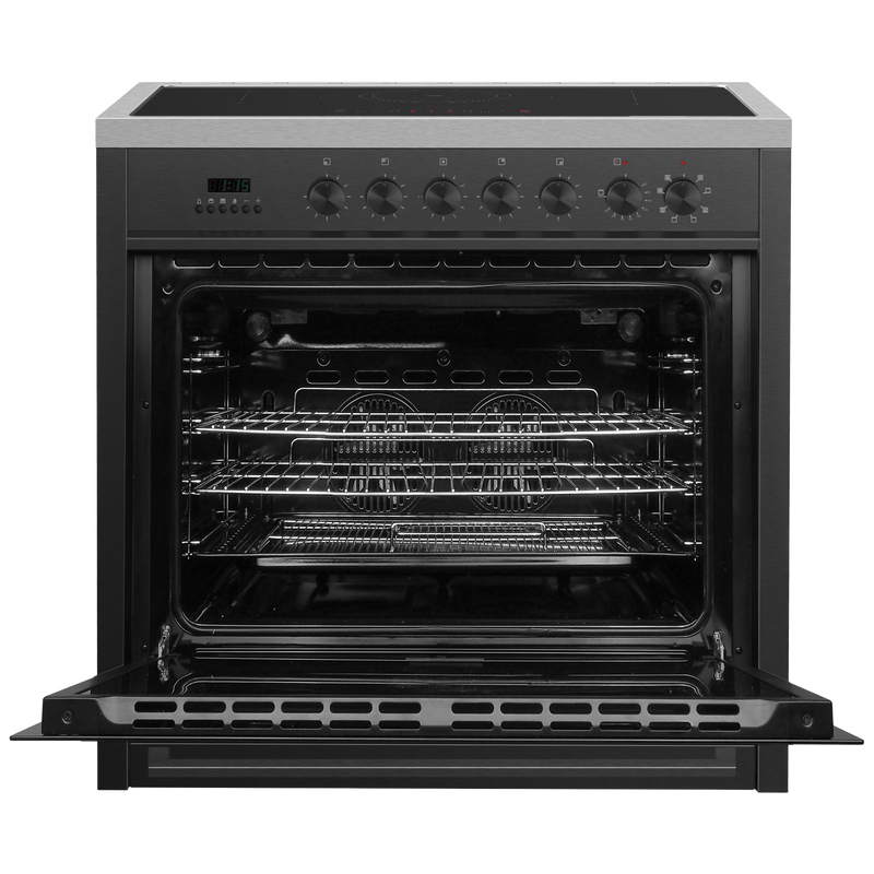 Vogue Freestanding Oven 90cm with Induction Cooktop - Black SS