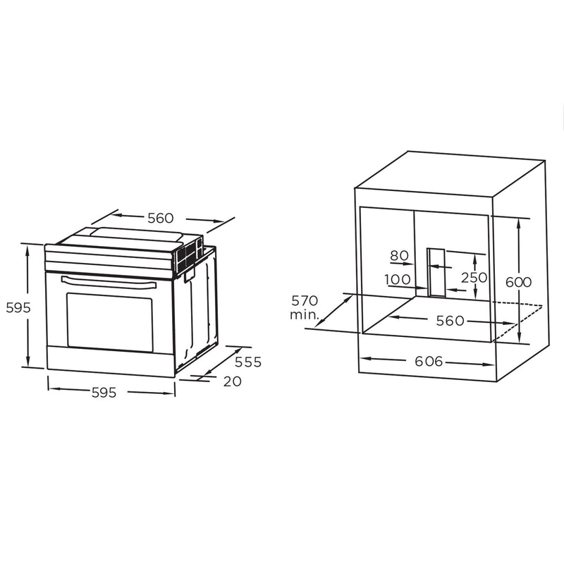 4 Function Wall Oven - Black