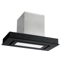 Vogue Integrated Powerpack Rangehood with Black Fascia - 600mm