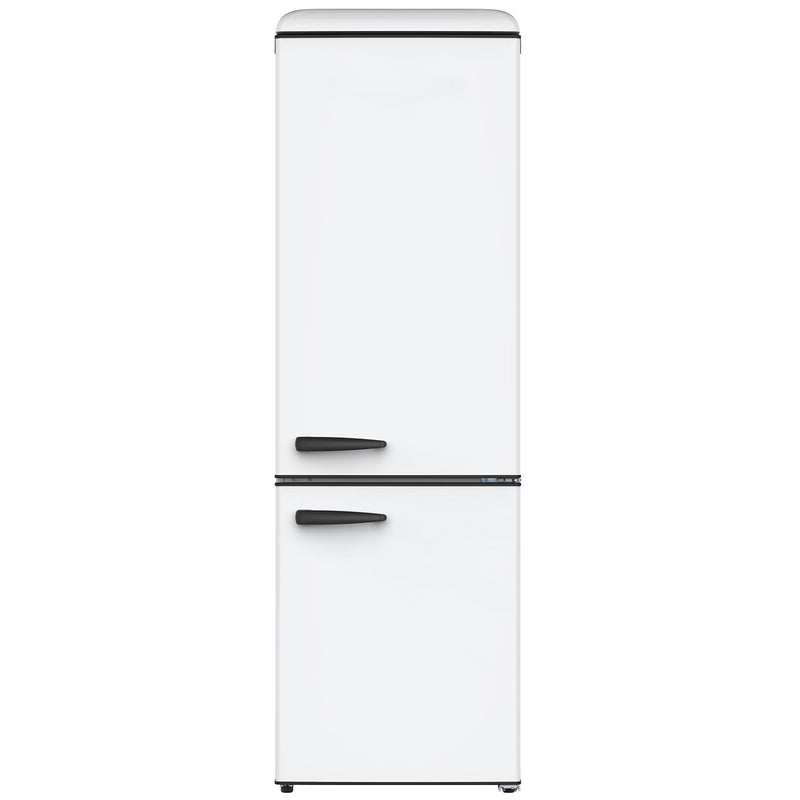 Retro 300L Upright Bottom Mount Fridge Freezer - White