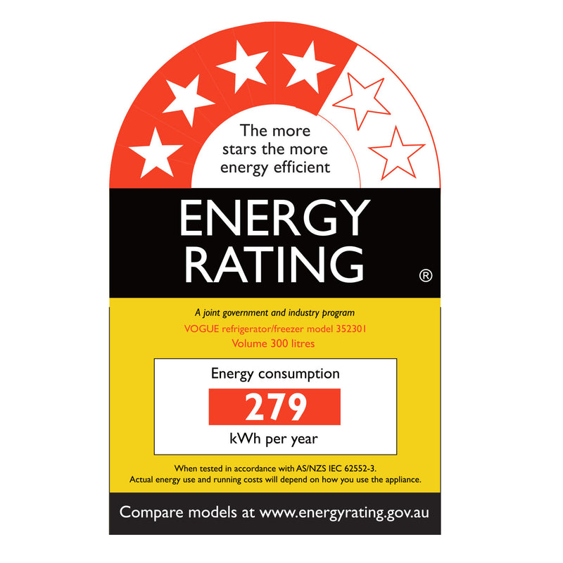 Retro 300L Upright Bottom Mount Fridge Freezer - White