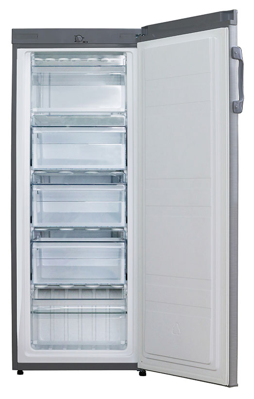 Midea 172L Upright Freezer Stainless Steel