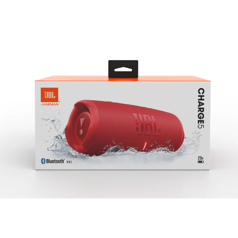 JBL Charge 5 Bluetooth Portable Speaker (Red)