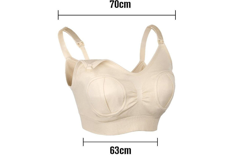 Haakaa: Hands-Free Pumping & Nursing Bra - Peach (Large)