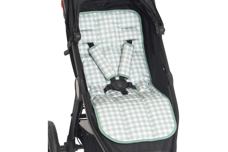 All4Ella: Pram Liner - Gingham Sage