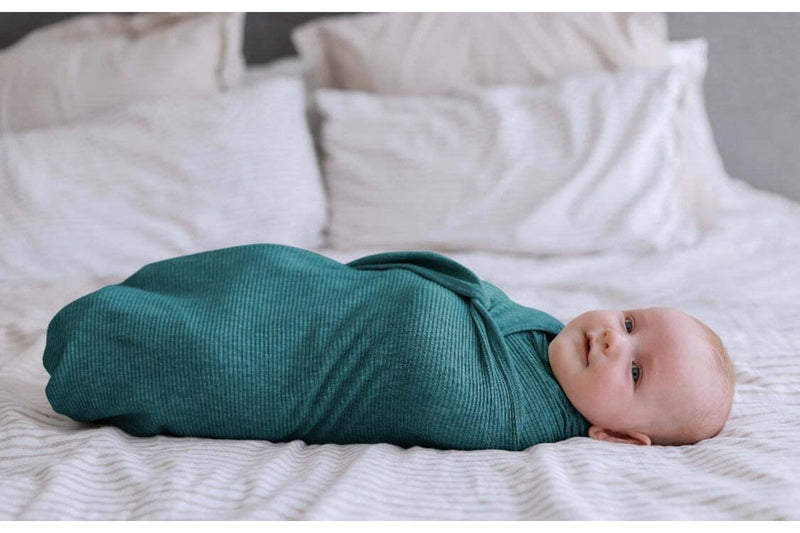 Ponchik Babies + Kids - Ribbed Swaddle Jersey Wrap - Jewel