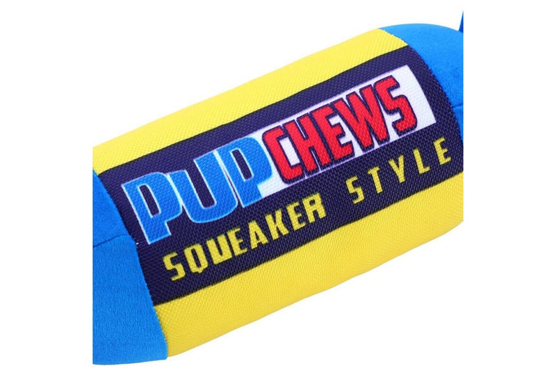 3x Paws & Claws 28cm Candy Roll Oxford Pup Chews Interactive Dog Toy w Squeaker