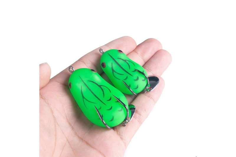 Pack Of 2 Sequin Double Hook Thunder Frog Lure 4.2cm 8g