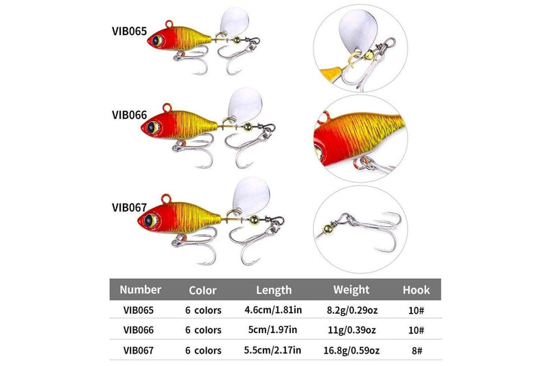 5.8cm 14g Submerged Vib Sequin Lures For Hengjia Fishing