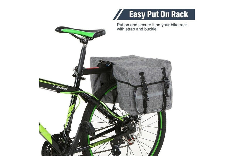 Bike Back Pannier Bicycle Rear Seat Bag Grey - Standard