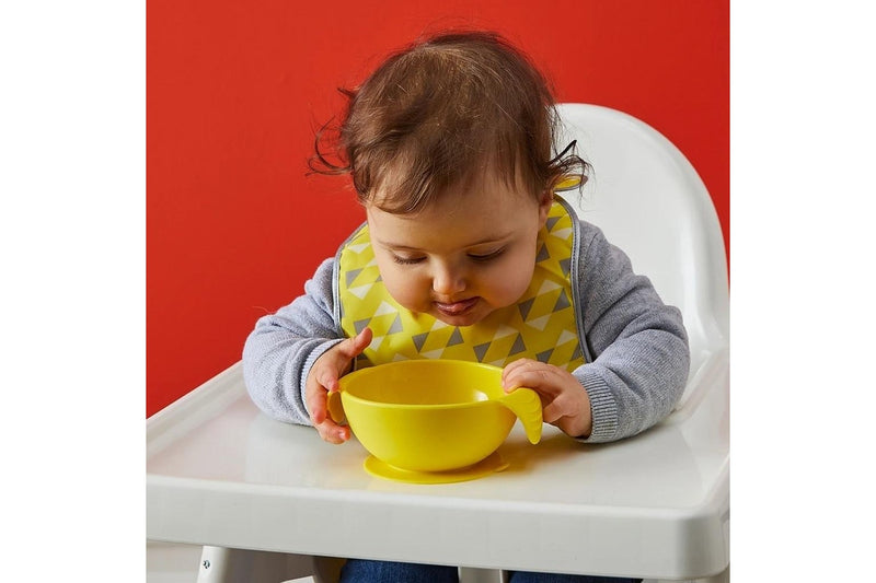 B.box Silicone Bowl & Spoon - Lemon Sherbert