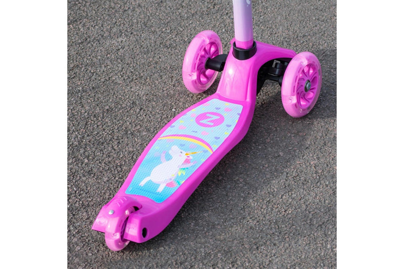 Zinc: T-Motion Explorer 3 Wheel Scooter - Unicorn