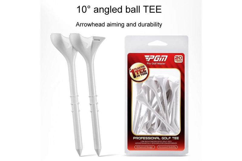 20Pcs /Box Qt031 83Mm Golf Ball Tee 10 Degree Angled Ball Spike Aiming Arrow