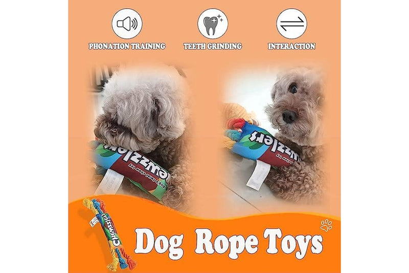 Chewzzlers Squeaky Rope Dog Chew Toy - NZ Stock