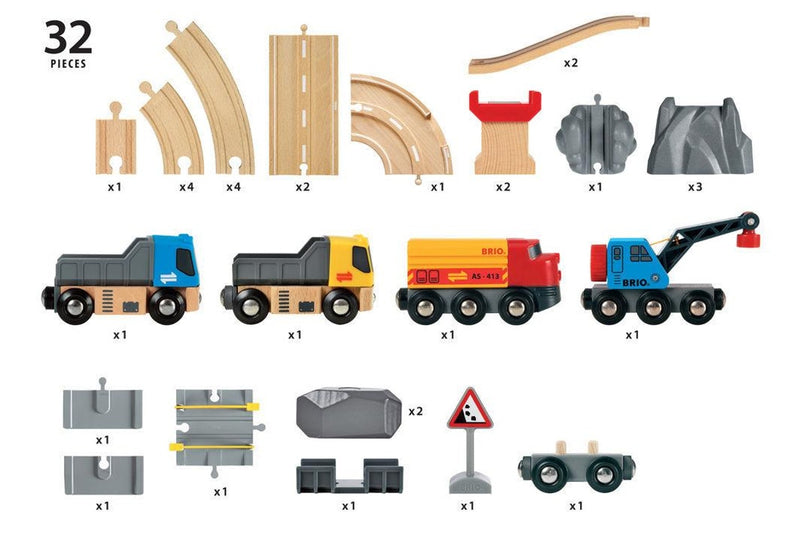 Brio: Railway - Rail & Road Loading Set