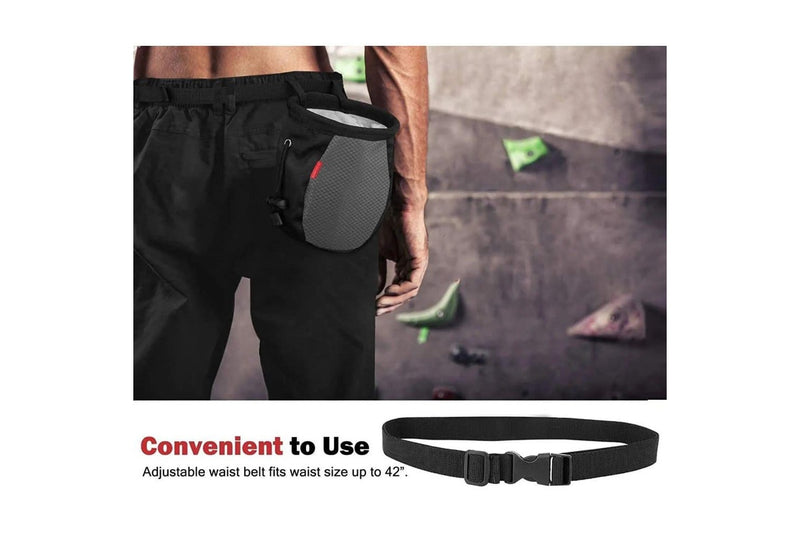 Climbing Gym Magnesium Powder Storage Adjustable Waist Belt Nonslip Chalk Bag Bouldering Gymnastics