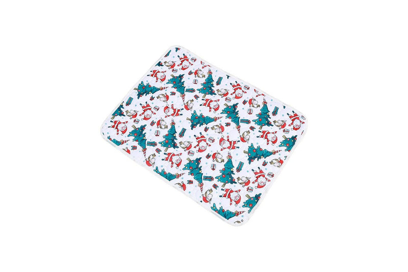 Christmas Washable Reusable Pet Dog Training Pads Pee Mat Absorbent Cushion Bed Style 2