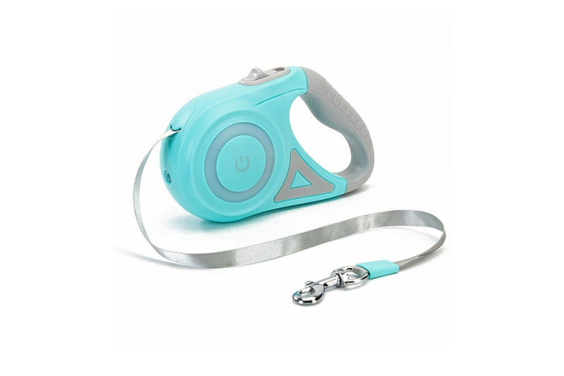 Vibe Geeks 3m Retractable Durable Nylon Pet Leash With Led Lights