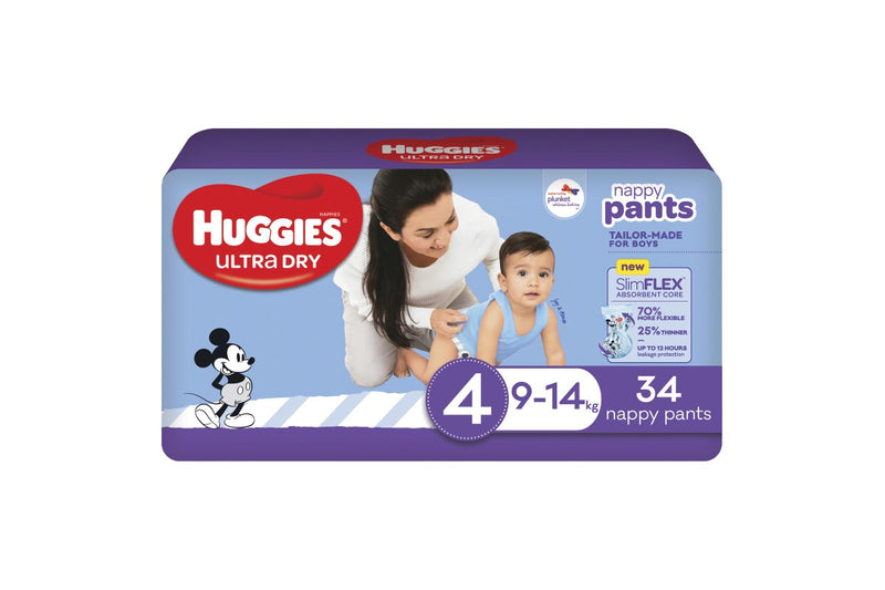 Huggies Ultra Dry Convenience Toddler Nappy Boy Pants - Size 4