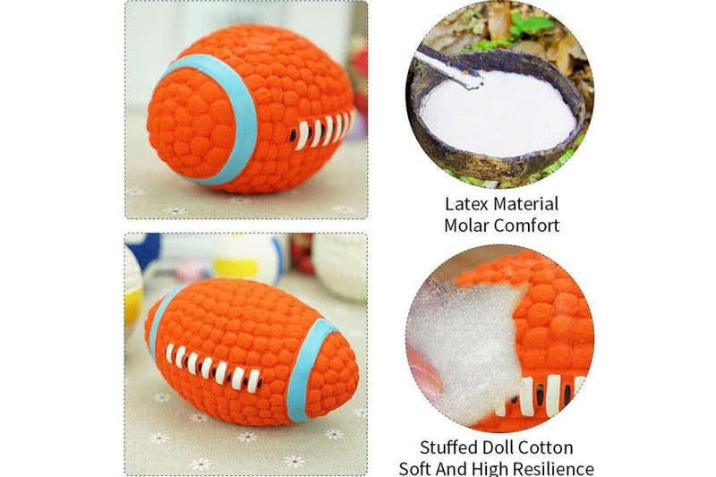 Bite-resistant Floatable Bouncy Squeaker Football Toy For Small Medium Large Dogs