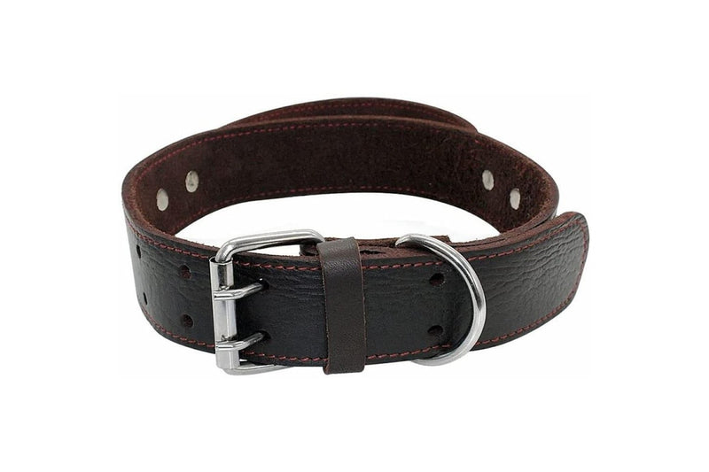 Durable Heavy Duty Leather Control Collar For Medium Large Dogs