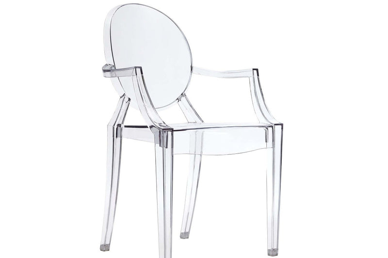 Matt Blatt Set of 2 Philippe Starck Louis Ghost Armchair Replica (Clear)