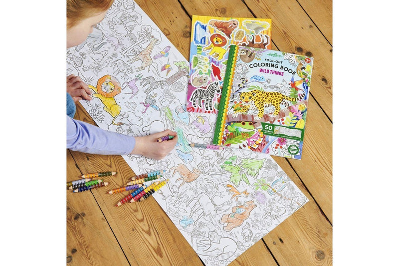 eeBoo: Fold-Out Coloring Book - Wild Things