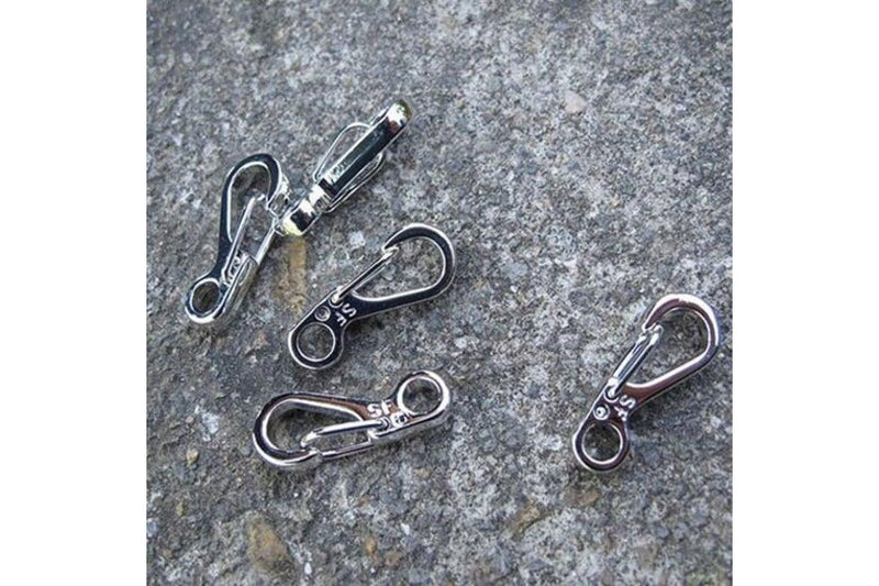 Classic Simple Spring Mini Hang Buckle 10Pcs Silver - Standard