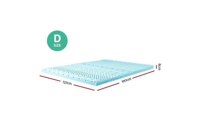 Giselle 11-zone Memory Foam Mattress Topper Double