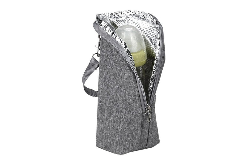 Portable Baby Feeding Milk Bottle Warmer Bag Insulation Thermal Bag Baby Bottle Holder Grey