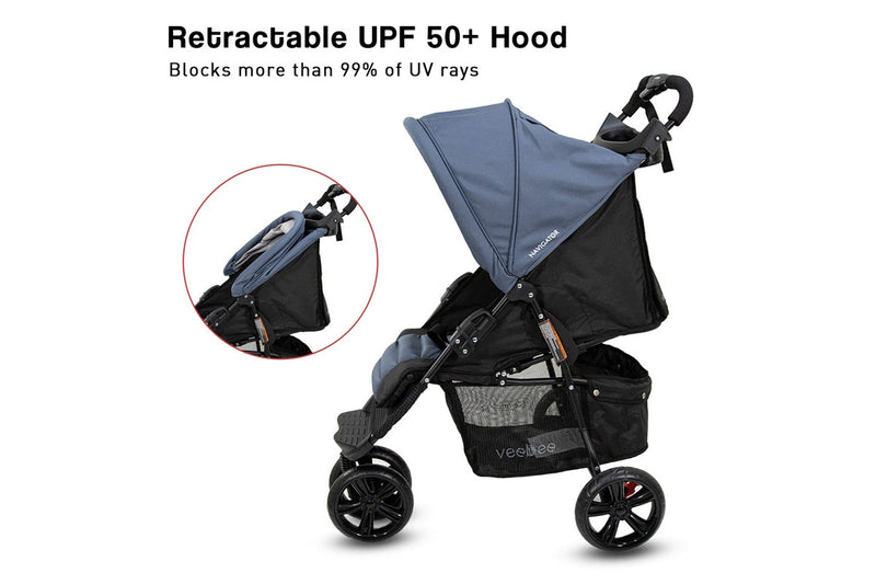 Veebee 3-Wheel Navigator Stroller - Glacier