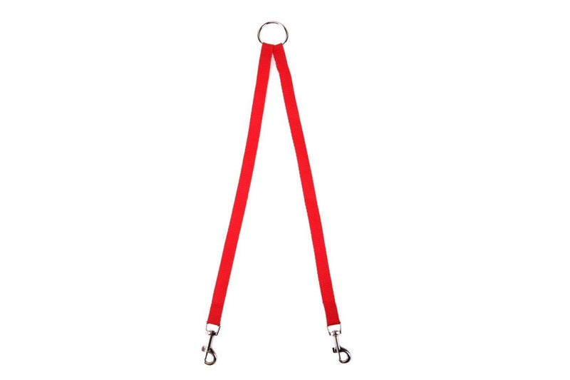 Red Double Dog Leash Connector - Red - Set Of 1