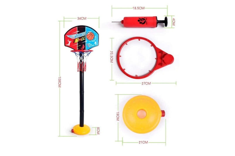 Basketball Hoop Adjustable Stand With Ball