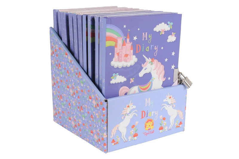 Tiger Tribe: Lockable Diary (Unicorn Rainbow)